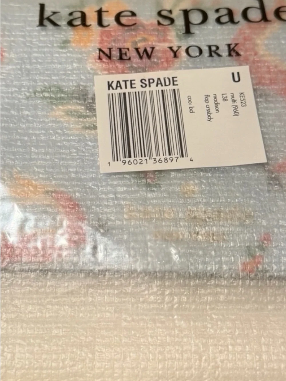 Kate Spade Madison Light Blue Dragon Printed Flap Crossbody NWT (Rare)
